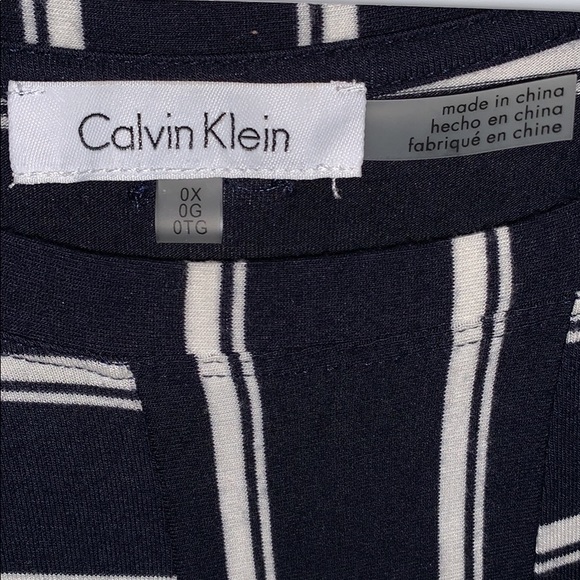 Calvin Klein blue and white stripe dress (long) - Picture 2 of 2